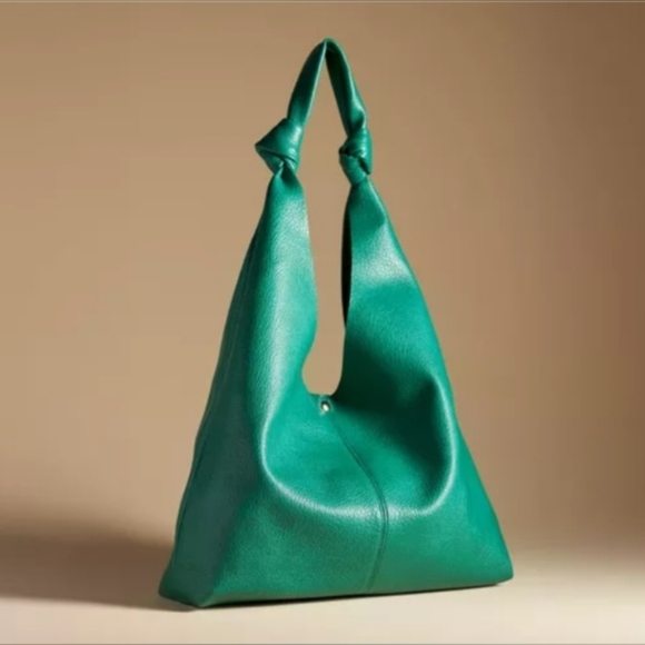 Anthropologie Handbags - Anthropologie The Love Knot Slouchy Bag in Kelly Green - LE - NWOT